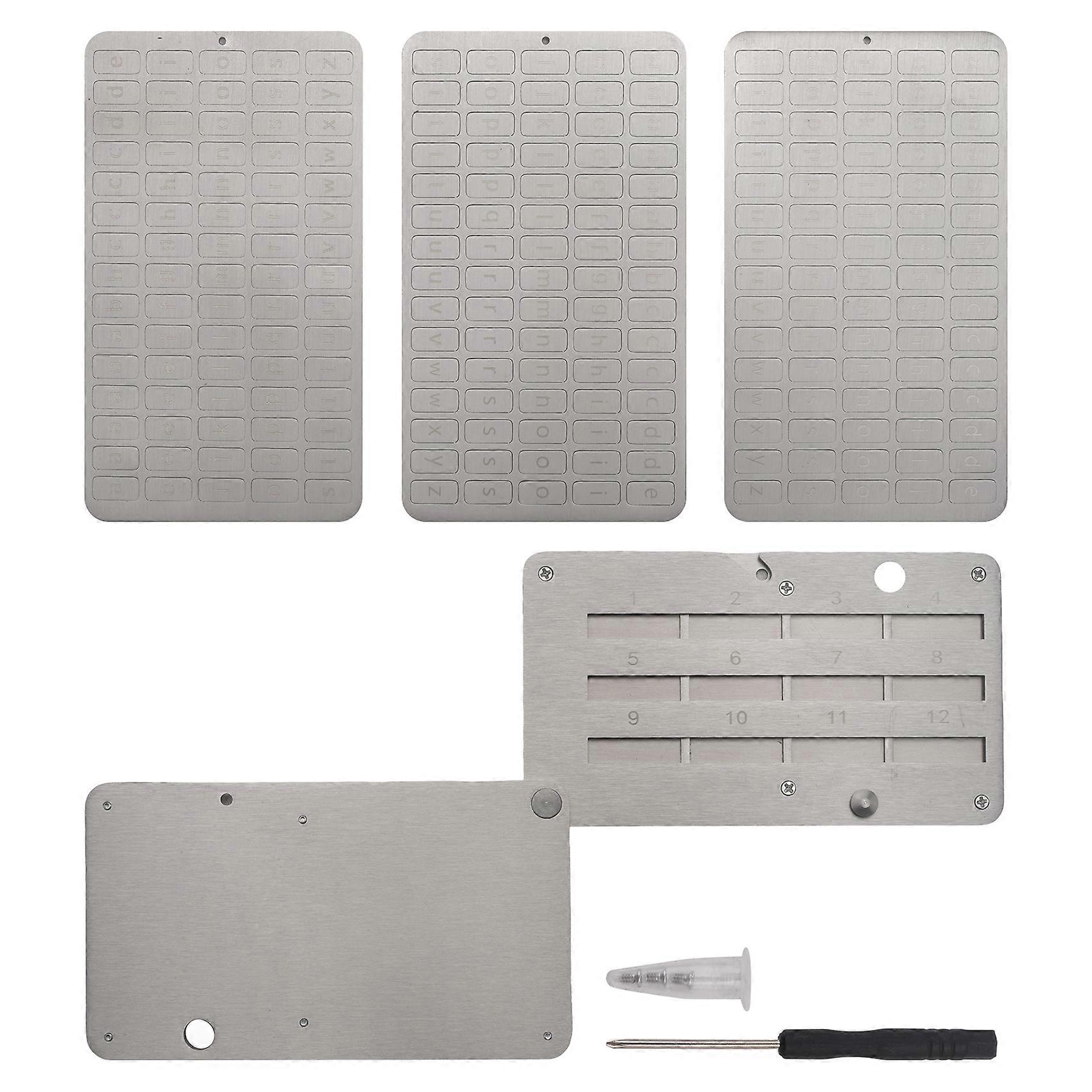 Plates Wallet Crypto Cryptocurrency Storage Crypto Wallet for Bitcoin Hardware Cold Backup Mechanical Code Record Book