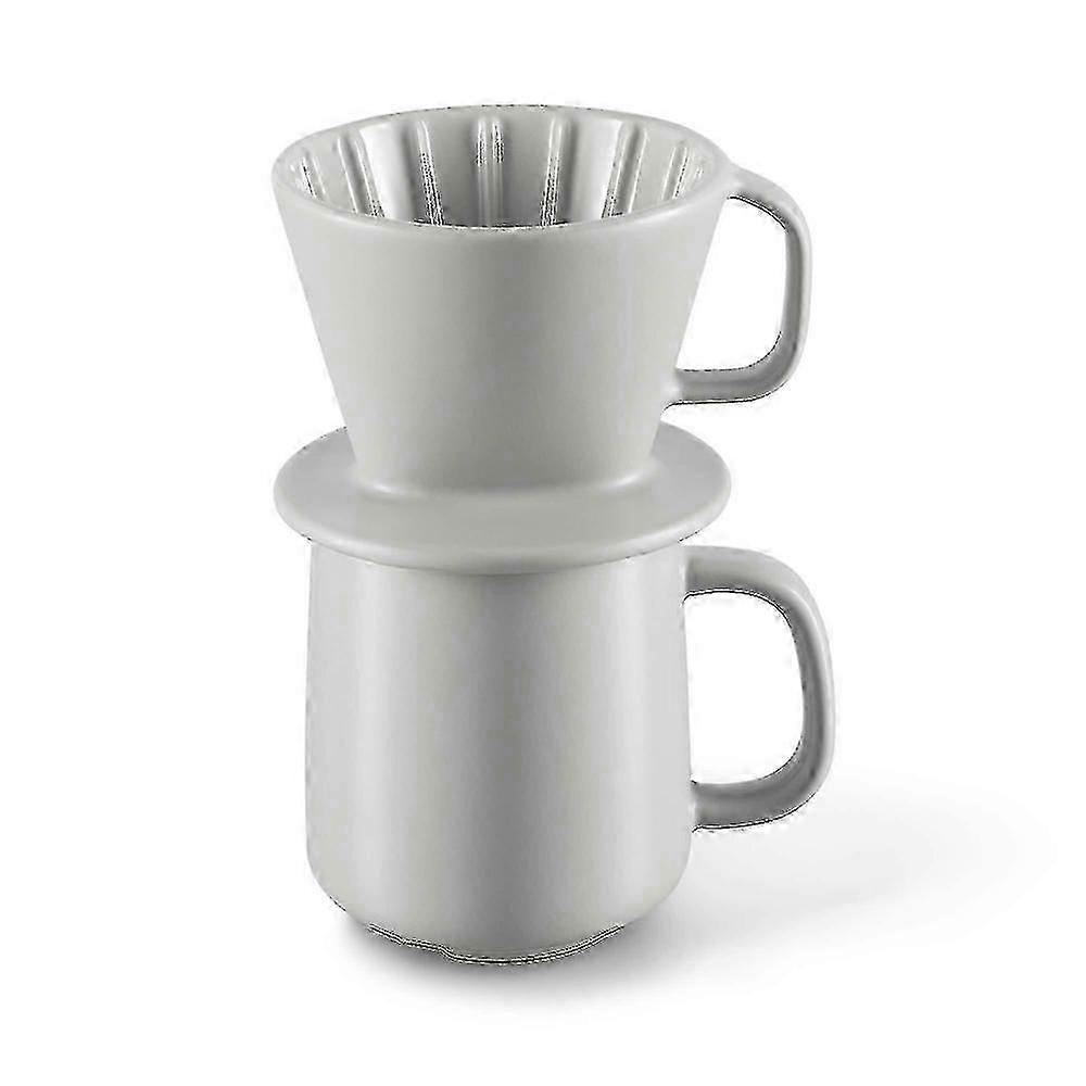 Coffee Mug, With Filter For Hand Brewing, Ceramic, White