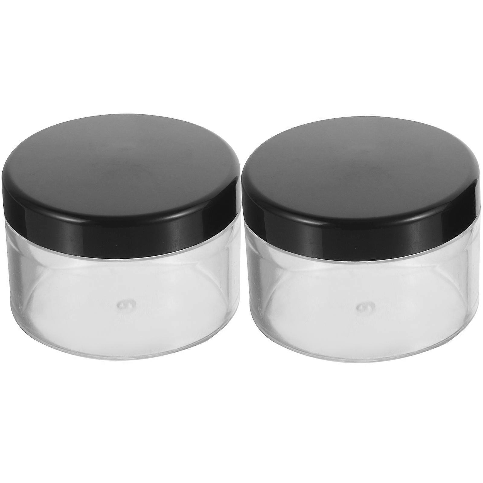 Empty Powder Case Plastic Container for Makeup Use 2Pcs Blusher Jars