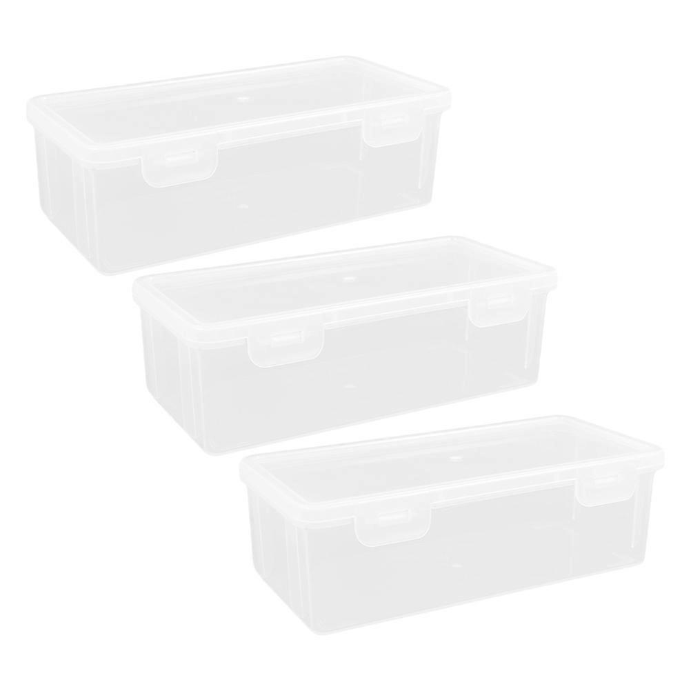 Transparent Bread Container Box for Storage with 3Pcs Clear Bread Organizer