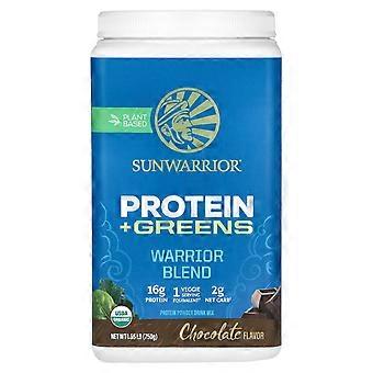 Sunwarrior, Warrior Blend, Protein + Greens, Chocolate, 1.65 lb (750 g)
