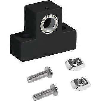 Nylon bloksteun voor 3D-printeras, montageset voor montage aan de bovenzijde, 4,5*3,3*1,6 cm, zwart