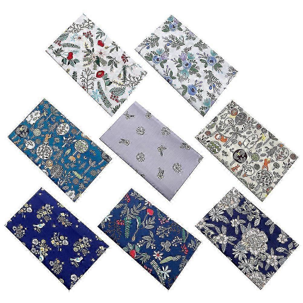 Handmade Cotton DIY Patchwork Cloth for 8Pcs Crafting Projects