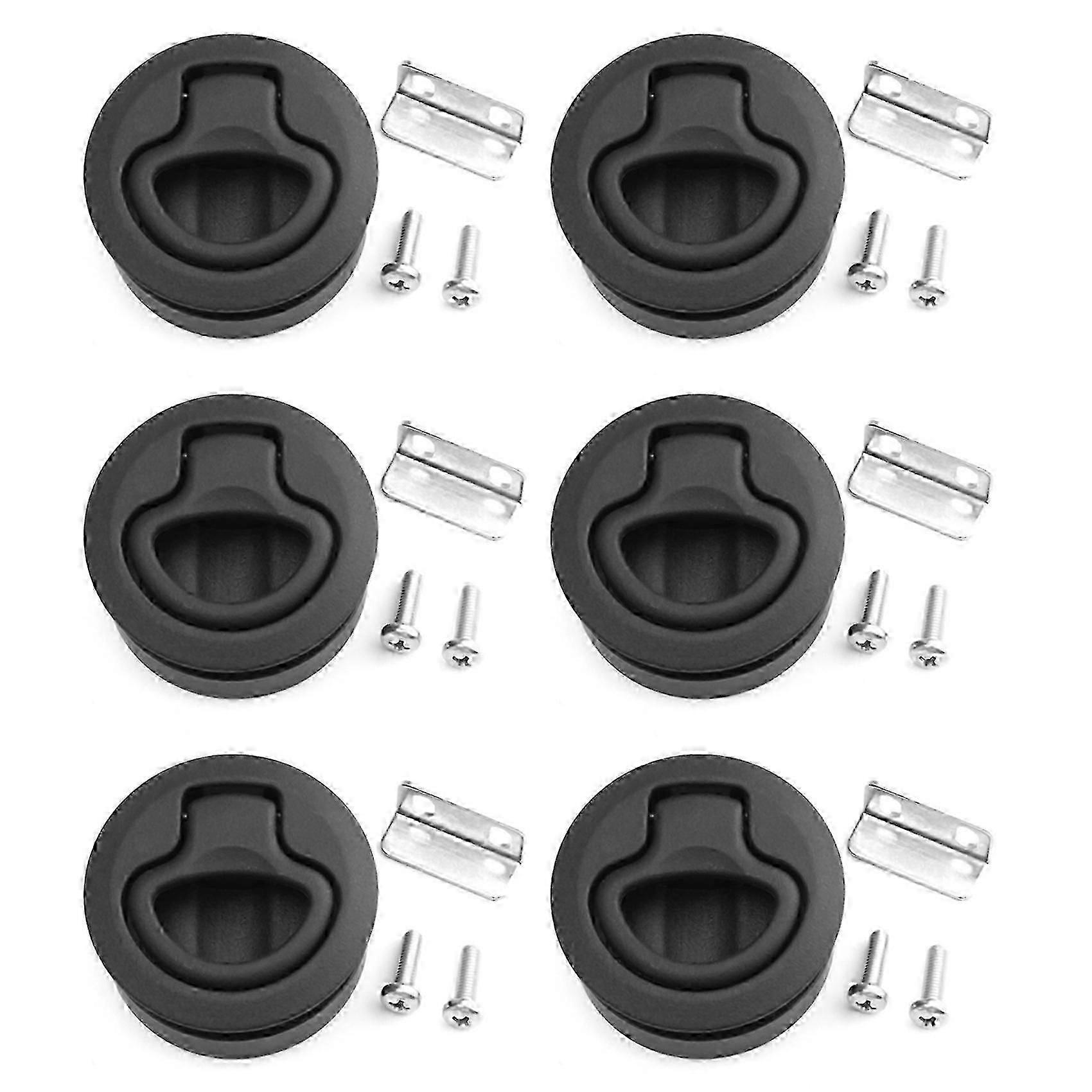 6X Slam Latch Hatch Round Pull Latch Replacement for 1/2 Inch Door