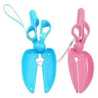2pcs Pooper Scooper: Portable Dog Poop Scooper Cat Litter Scoop Picking Up Clip Litter Shovel For Yard Sand Grass Garden