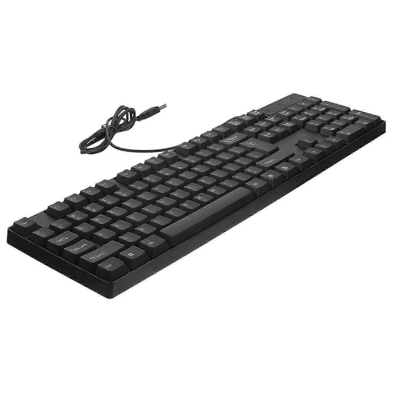 Compact USB Wired Keyboard Full Size Keyboard for Work