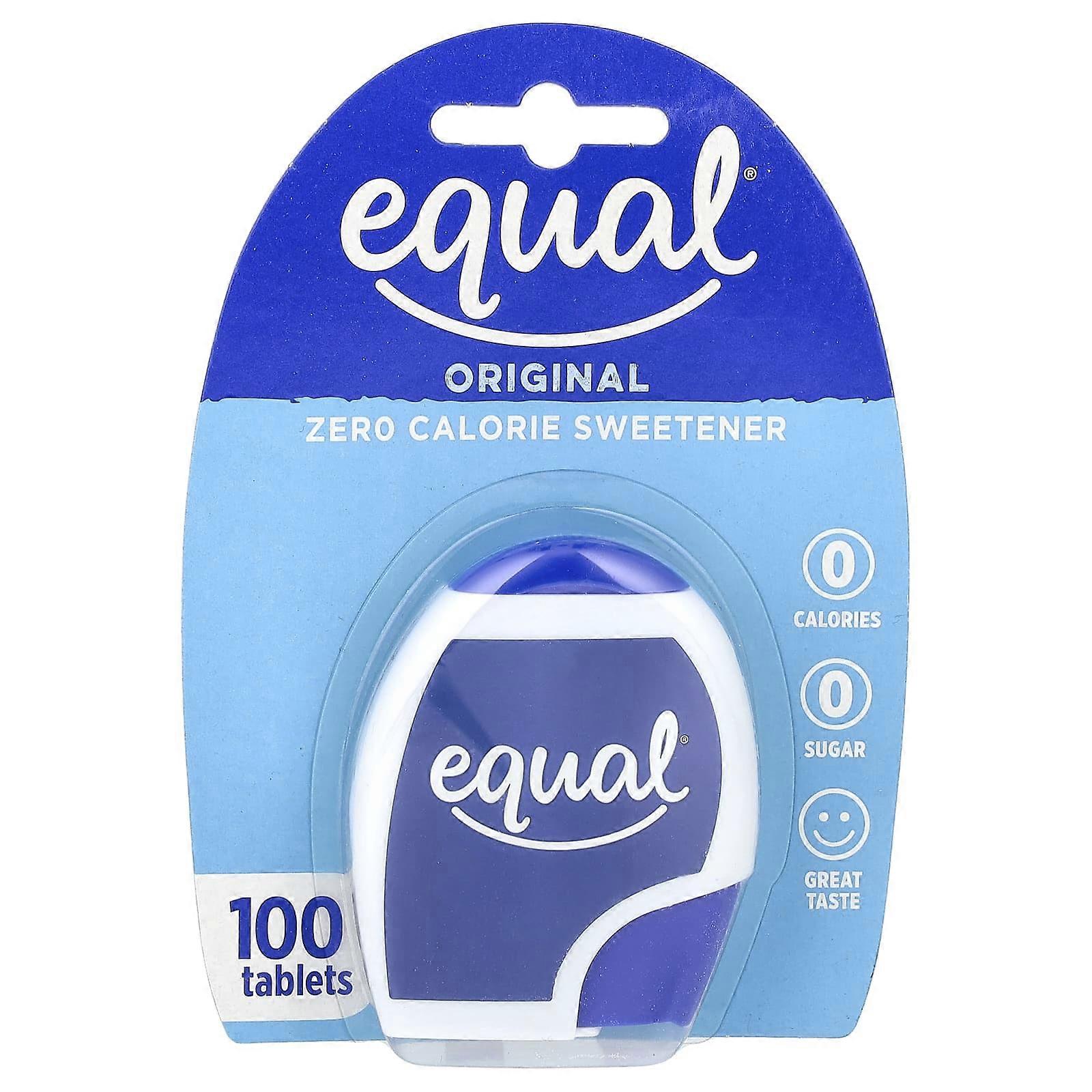Equal, Zero Calorie Sweetener, Original, 100 Tablets, 7-Pack