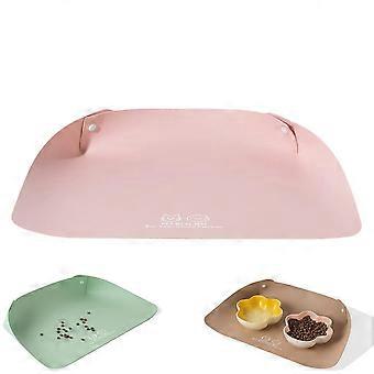 PU Leather Pet Feeding Mat 50x35cm Spill Proof and Anti Slip for Bowls