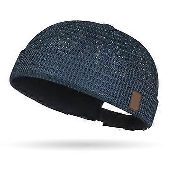 Gorro Docker de malla transpirable para hombre - Gorro tipo calavera sin visera ajustable estilo hip hop