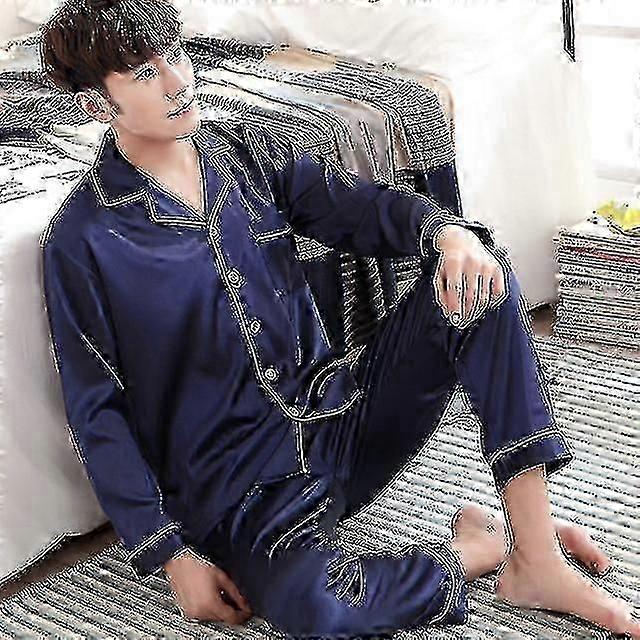 Black Silk Herren Pyjama Sets