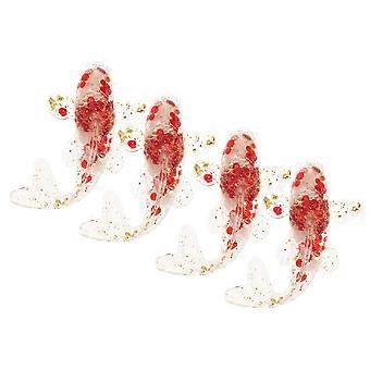 4pcs Pequeno Peixe de Cristal Figura de Peixe de Cristal Estatueta de Mesa Decoração de Peixe Ornamento de Peixe