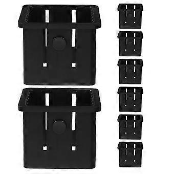 8pcs Square Tube Sliding Sleeve for Fitness Equipment 50mm to 40mm Hollow Insert Adapter Glide Tube Protector for Exercise Machines
