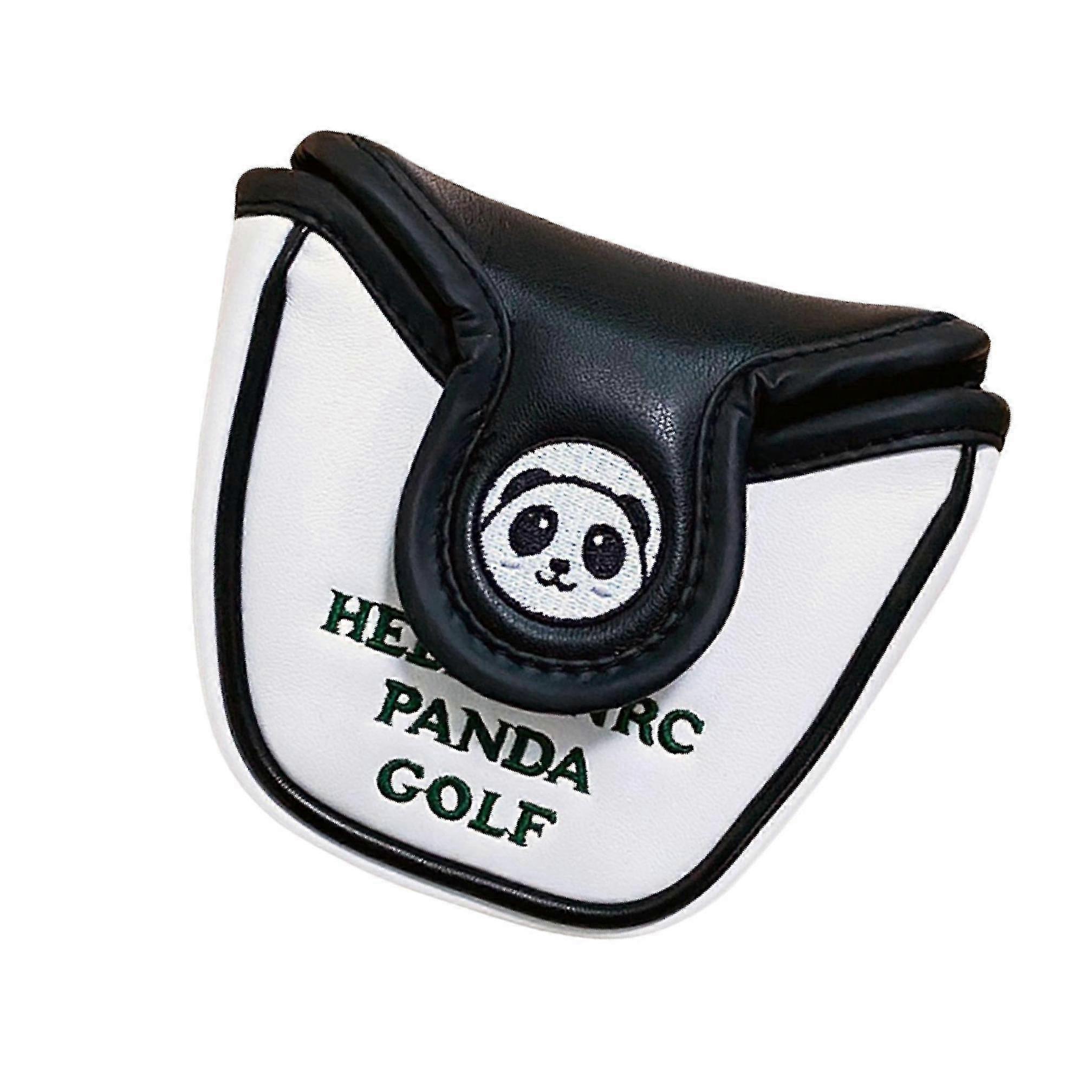 Compact Golf Mallet Putter Head Cover Headcover Embroidery Pattern Protector