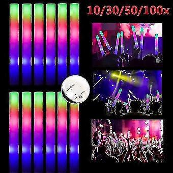 Glow Sticks Bulk Kleurrijke Led Foam Stick Cheer Tube Rgb Glow In The Dark Light