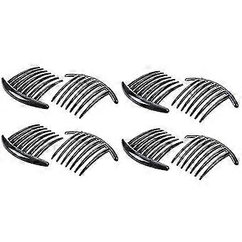 Lot de 8 peignes à cheveux en plastique, accessoires de mode pour femmes.