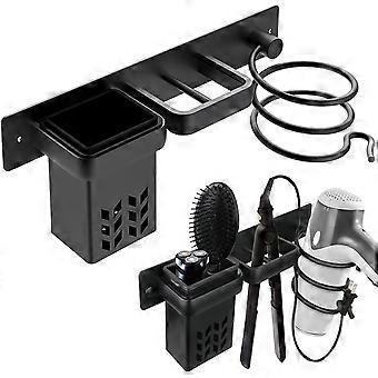 1 Stück Haartrockner Halter Wandmontage, Föhn Rack Halter, Badezimmer Schlafzimmer Haarstyling Schönheitspflege Werkzeuge Organizer Aufbewahrungskorb für Glätteisen,