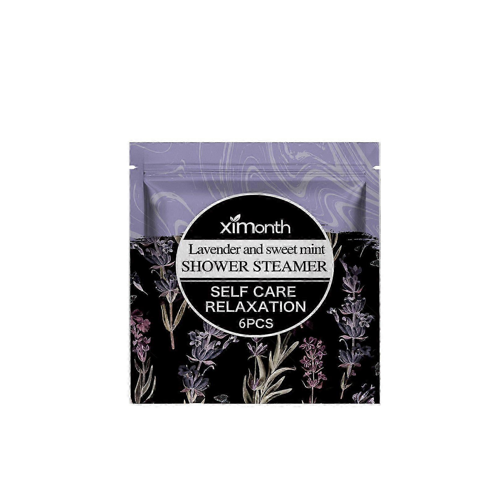 Avslappende lavendel dusjtablett, aromaterapi spa, langvarig duft, 6 stk