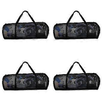 4X Mesh Duikuitrustingstas, Opvouwbare Mesh Sporttas voor het Strand, Snorkelen, Speervissen, Zwemmen, Reizen, Sportschool