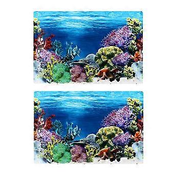 Fish Tank Aquarium Stickers for Background Decoration 4Pcs