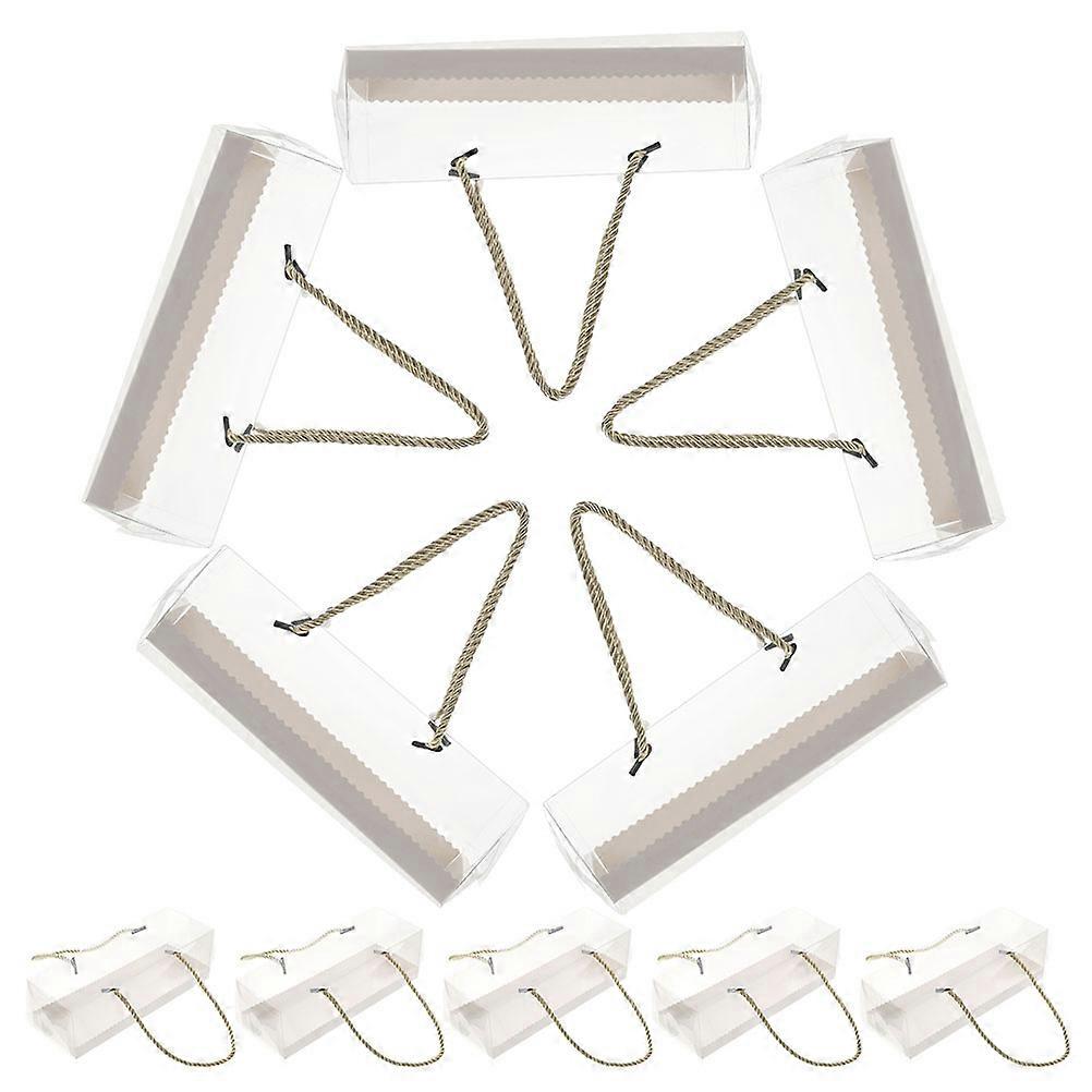 10pcs Cake Boxes Handheld Muffin Boxes Cake Packaging Boxes Portable Gift Containers
