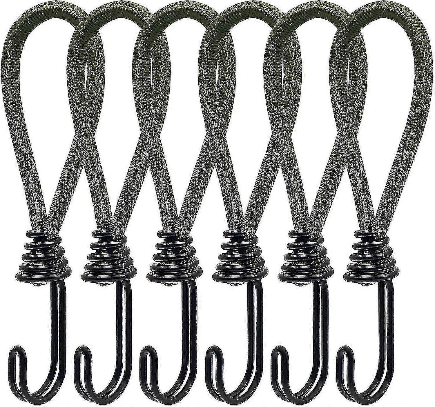 6pcs Gummispanner mit Spiralhaken