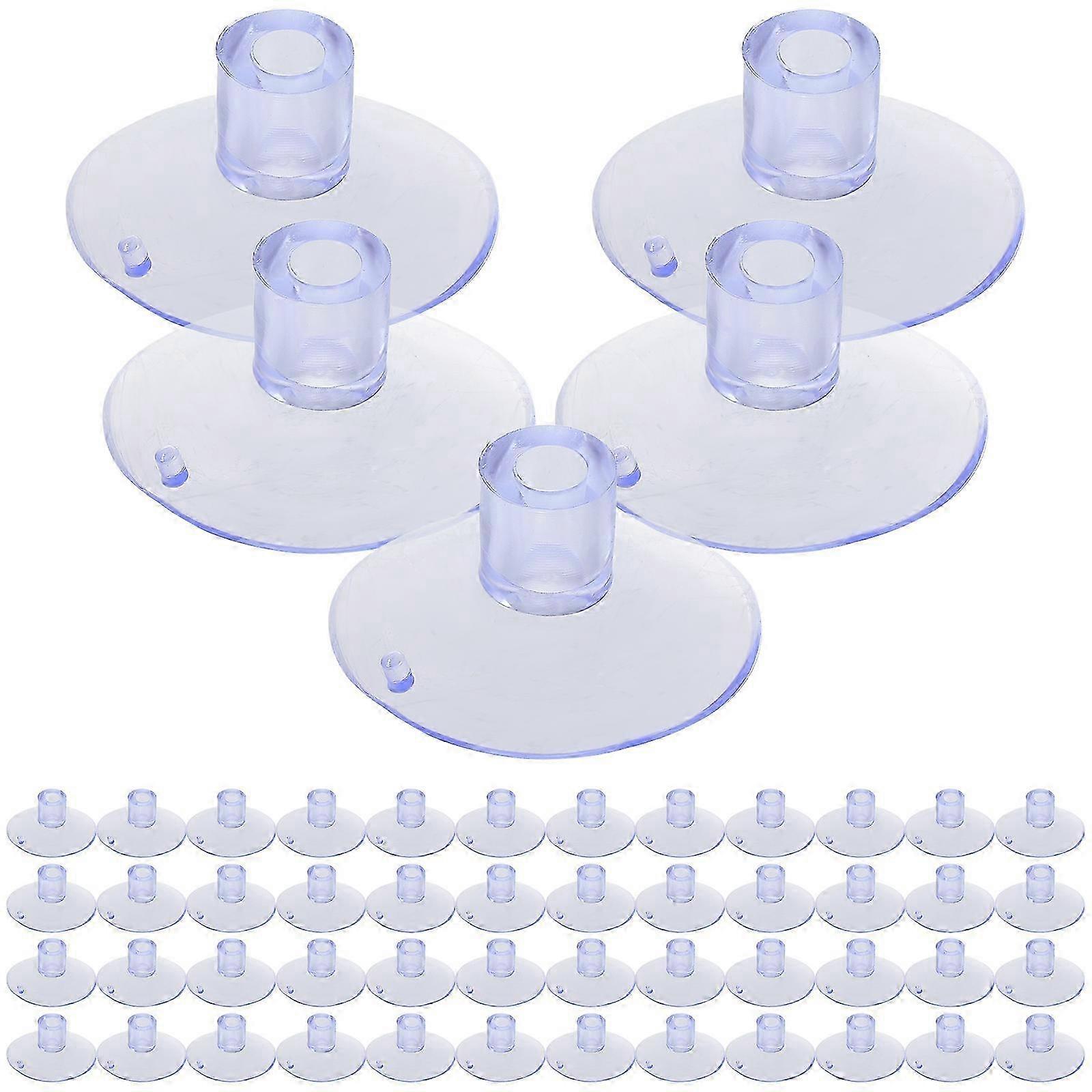 Transparent Suction Cups Stable Display Libraries Office Desktops Round Shape 100Pcs