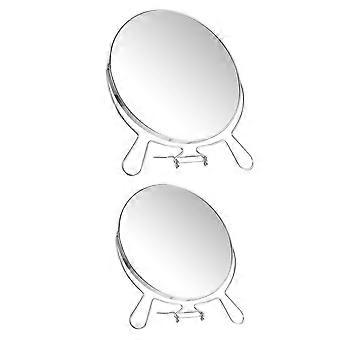Creative Dual-Sided Mirror 2Pcs Rotating Practical Desktop Makeup Mirror