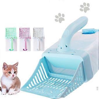 Chat? Litière? Pelle ?avec boîte à ordures ? Chat? Litière? Nettoyage? Ensemble d’outils Fournitures pour animaux de compagnie