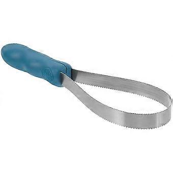 Afwerpborstel met roestvrijstalen mes, gereedschap voor het afwerpen van paardenhaar, gekartelde afwerpschraper 25-26s