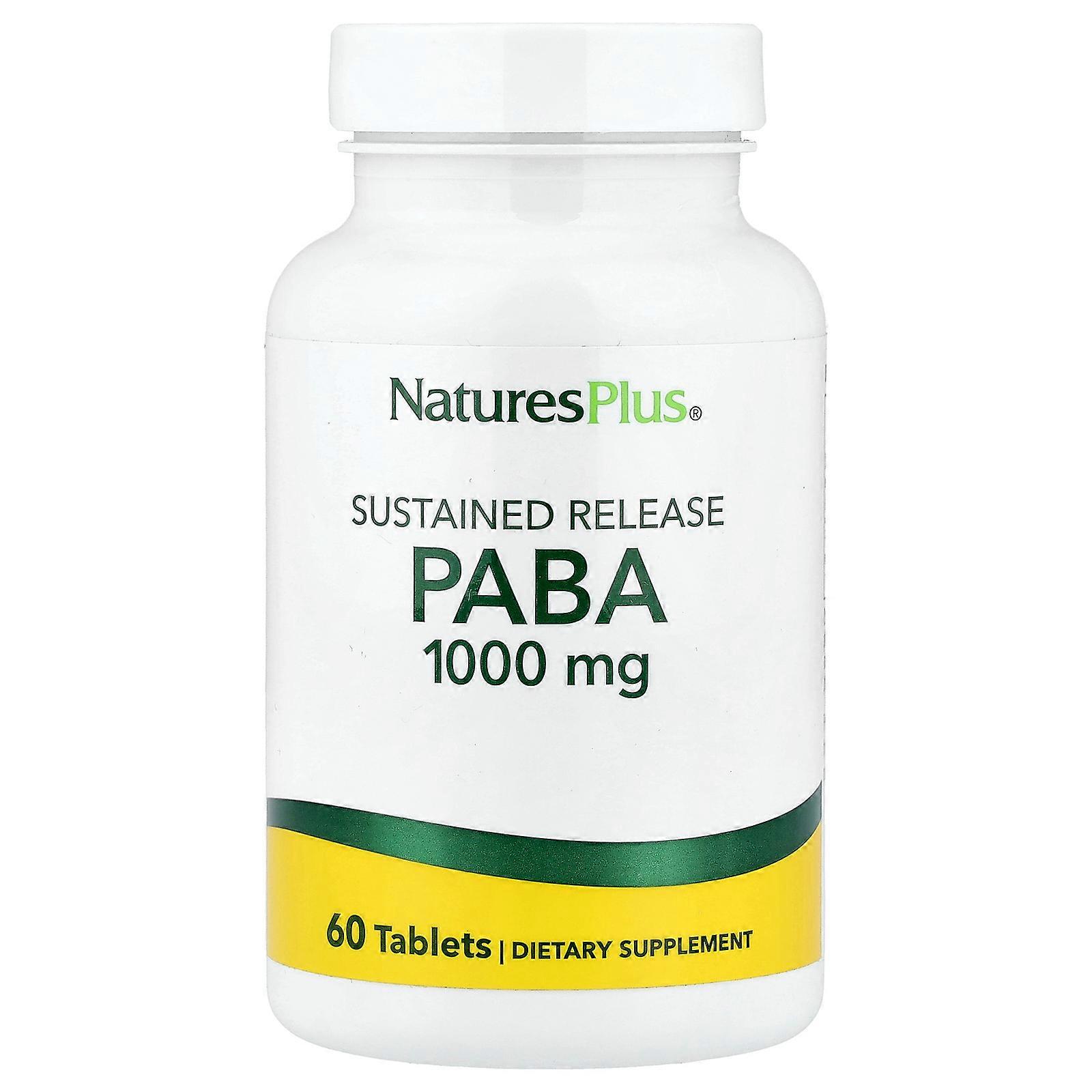 2 x NaturesPlus, PABA, Sustained Release, 1,000 mg, 60 Tablets