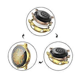 Electroplate Anti-Scratch Watch Shell Fashion Watch Case Protective Wristwatch Cover Frame compatible with Galaxy Watch Active 2 (Golden 44mm)