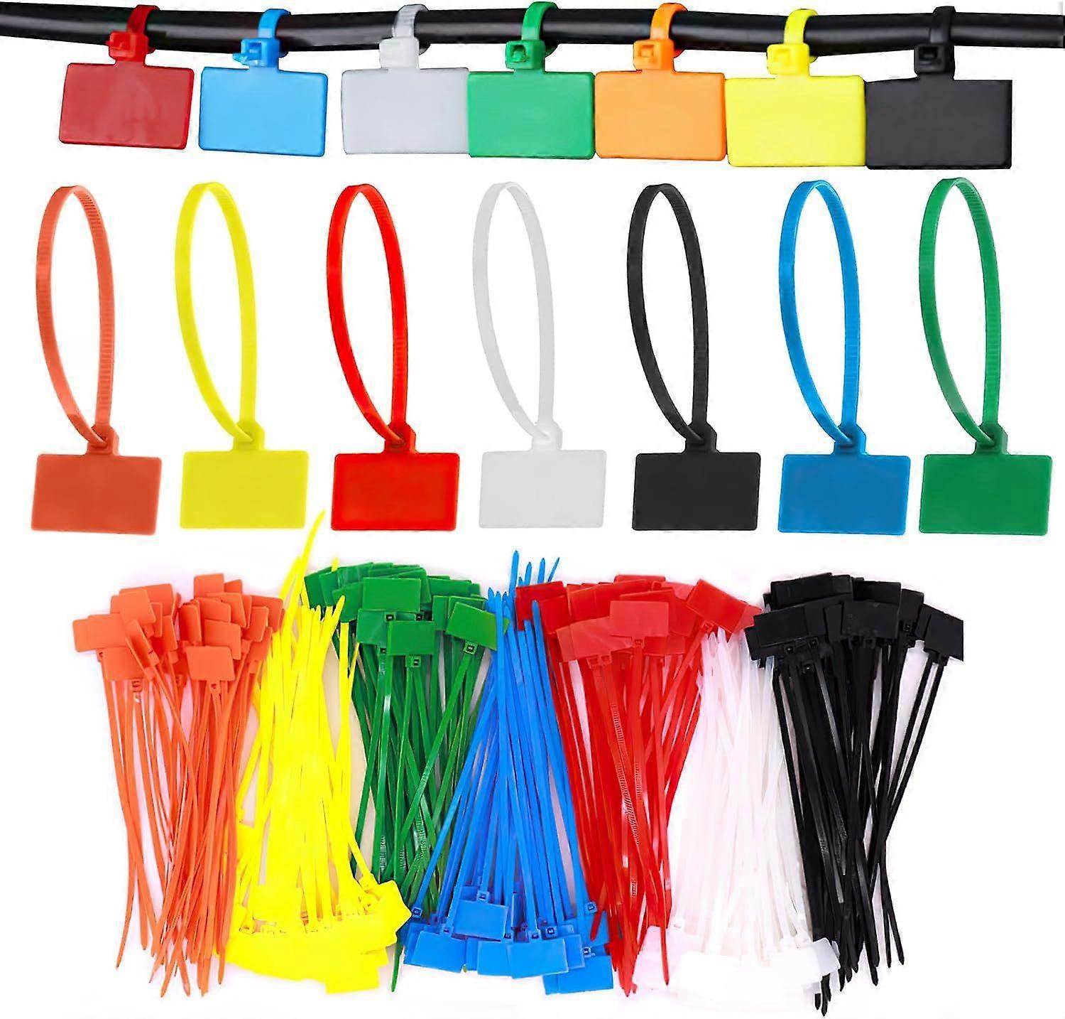 Cable Zip Tie with Tag 100 Pcs Wire Zip Ties with Label Self-Locking