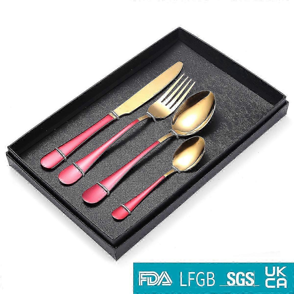 Stainless Steel Four-Piece Tableware Set