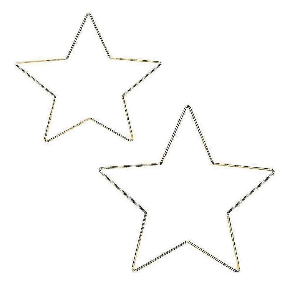 2pcs Star Shaped Frames Iron Hanging Ring Macrame Hoops DIY Craft Tool