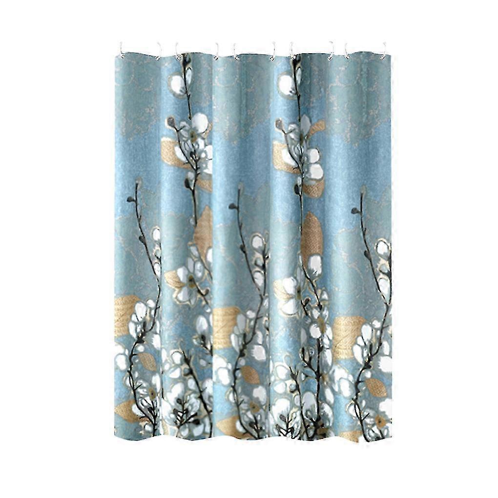 White Jade Lotus Shower Curtain