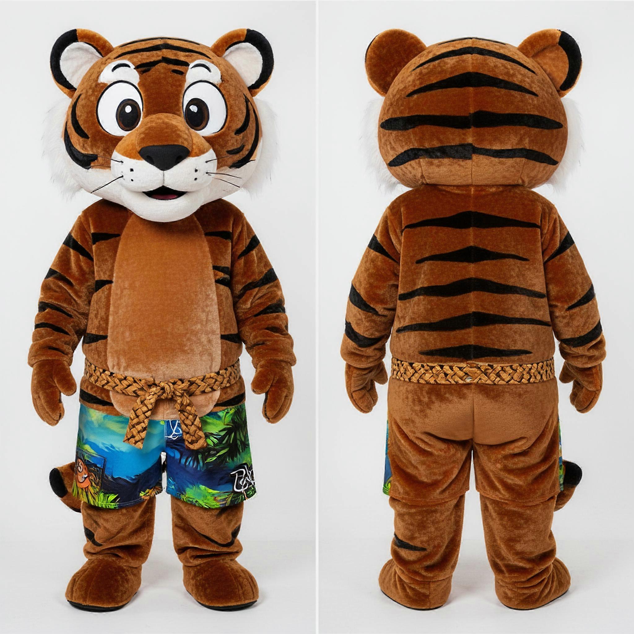 MASTICOT Rust Orange Wide Eyed Tiger Mascot