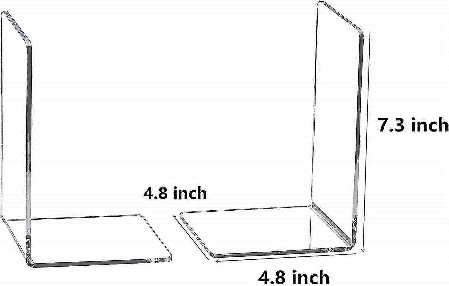 L-Shaped Clear Acrylic Bookends