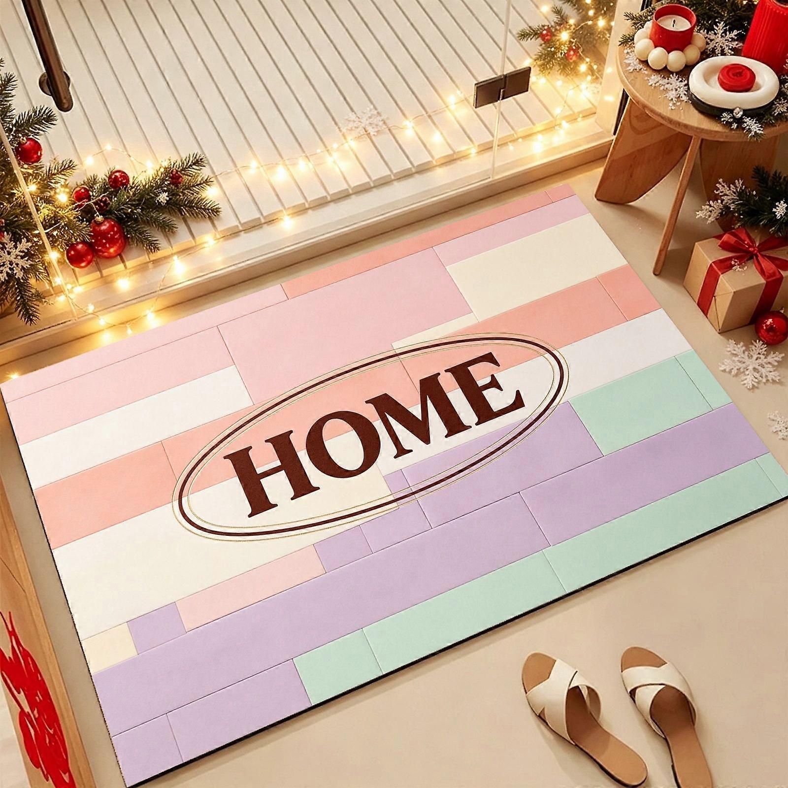 Floor Mat, HOME in mixed colors Pattern