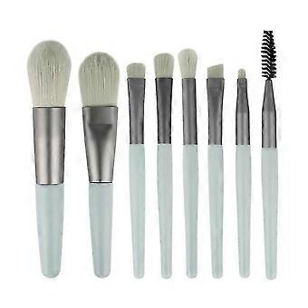 Pack of 8 Makeup Brushes with Plastic Handle Waterproof Powder Foundation Make Up Eye Shadow Set Soft Brush Professional@aa