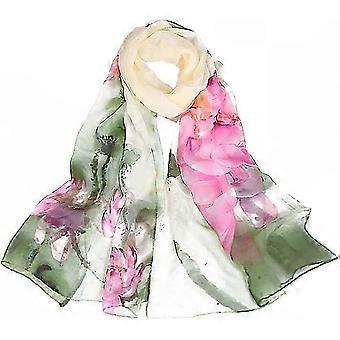 Scarf for Women, Lightweight Floral Print Pattern, Fashion Sunscreen Wrap & Shawl