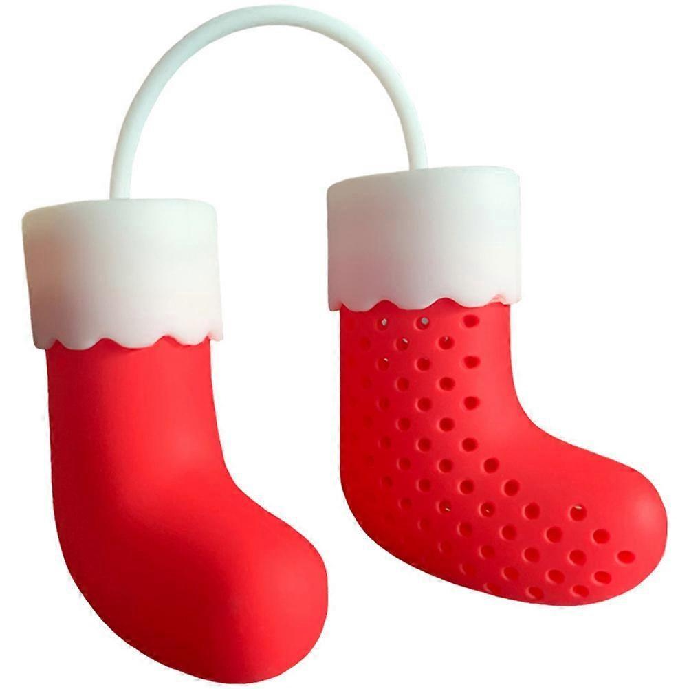 Christmas Stocking Tea Steeper Silicone Tea Filter for Office Brewing