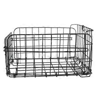 Black Steel Wire Bicycle Rear Basket for Convenient Bike Storage