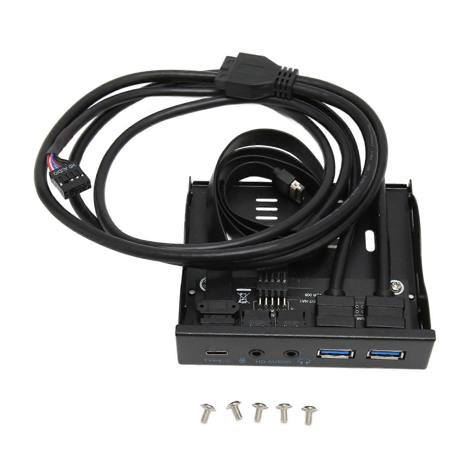 Front Panel USB 3.2 Hub 10Gbps Plug and Play Iron Shell Floppy Disk Reader for Win for Linux