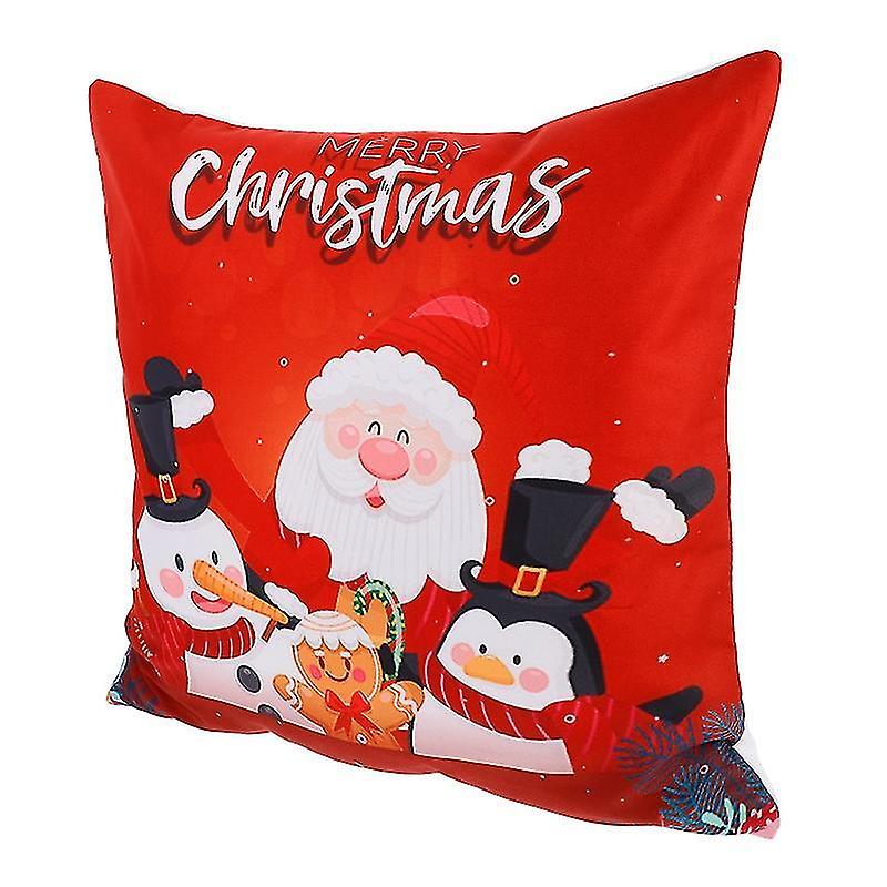 45X45x0.5cm 3 Pillowcases & Shams Christmas Cushion Cover Square Throw Pillow Case Sofa D