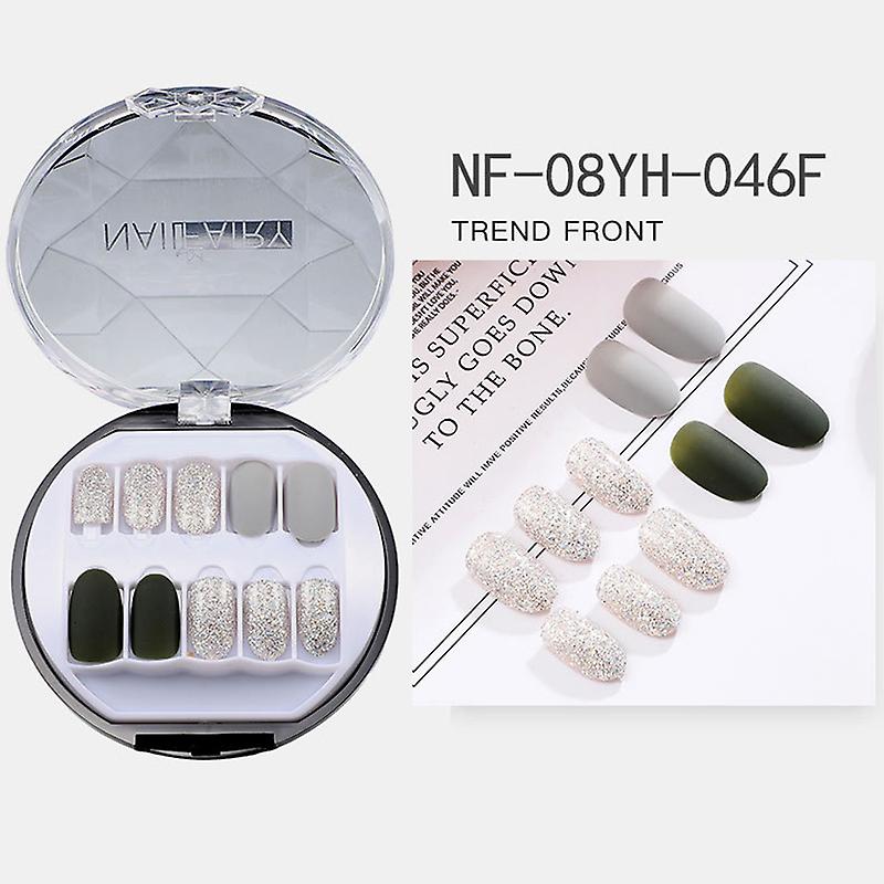 30pcs Fake Nail Patch Jelly Glue Type Removable Short Paragraph Nail Patch  New