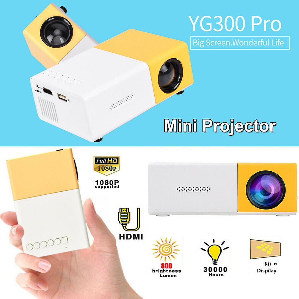 Mini Yg300 Pocket Projectors Led Projector 1080 Full Hd Projector Usb Hdmi Av Sd