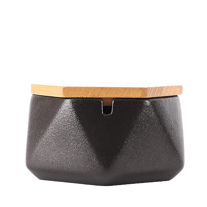 Ashtray Ceramic Windproof Anti-gray Lid Office Home Personality Ashtray