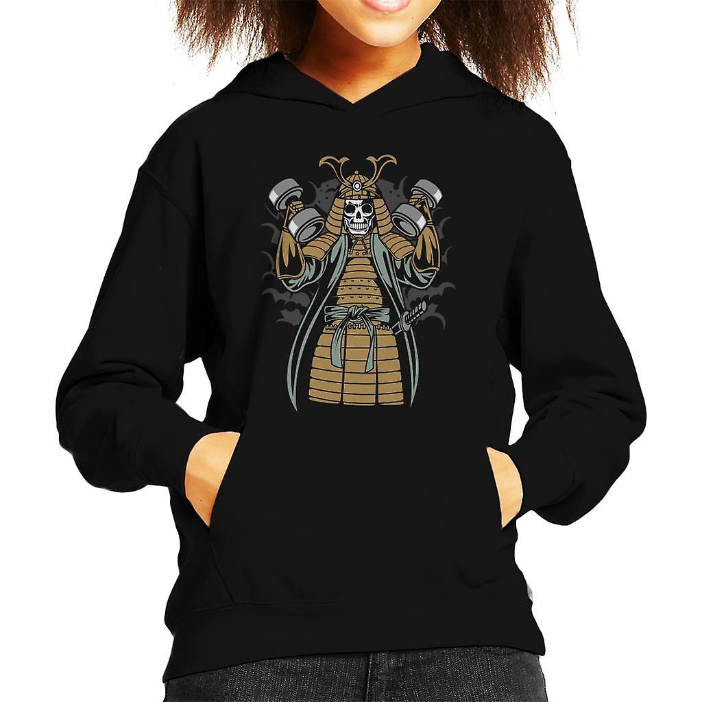 Garoto de ginásio samurai do capuz moletom