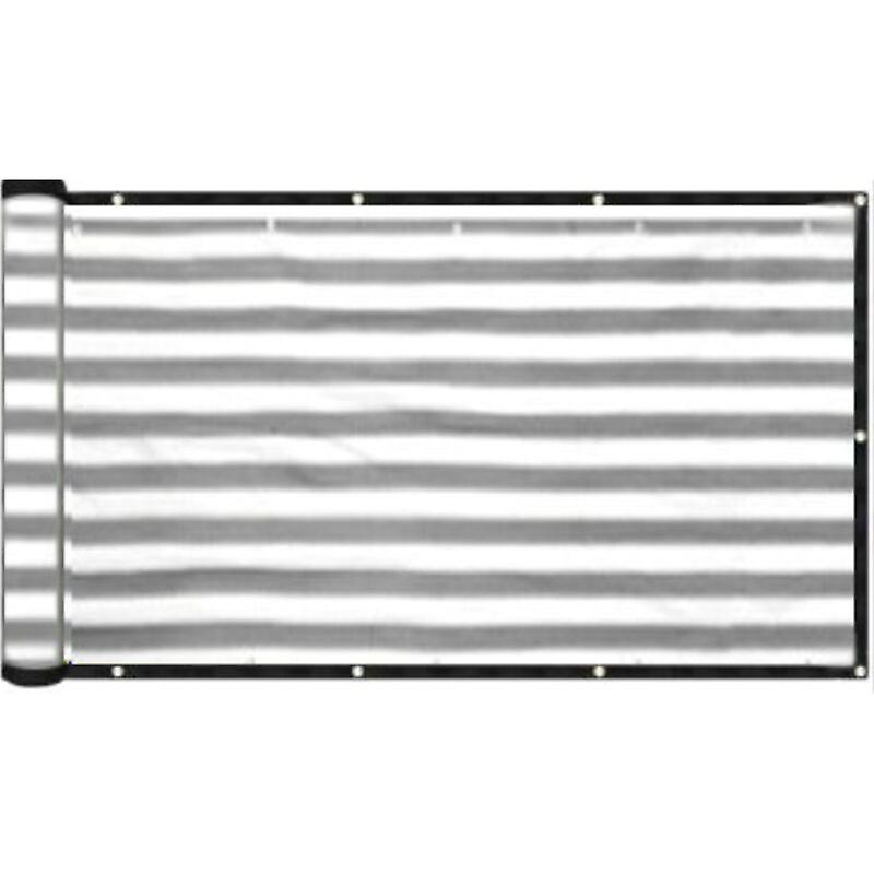 Privacy screen, windbreak, canisse and brande Gray and white striped shade net fence net solar protection net for exposed balconies 6m1m