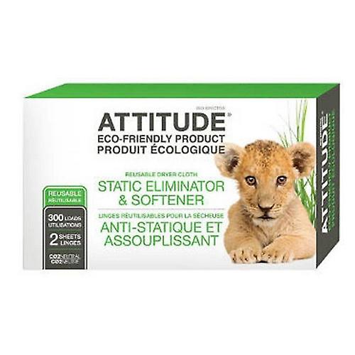 Attitude Anti-Static Eliminator Cloth Sheet 300 Load, 2 Count (Pack of 1)